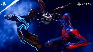 Peter And Miles VS Venom BOSS FIGHT 2099 SUIT in SPIDERMAN 2 NG+ | PS5 |