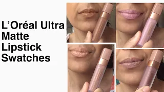 L’Oréal Ultra Matte Les Chocolats Liquid Lipstick Swatches