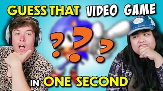 Guess That Video Game In One Second Challenge | Teens & Adults React