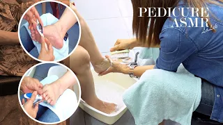 $3 Pedicure and Foot Scrub - Scrubbing ASMR experience at Local Thai barber shop