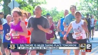 Baltimore 10-Miler is a hilly, challenging course