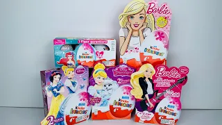 Barbie Disney Princess Old Kinder Surprise Unboxing БАРБИ Принцессы Дисней Распаковка старых киндер