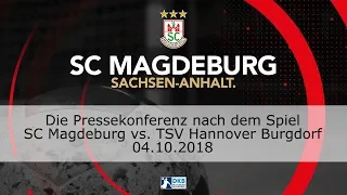 04.10.2018 Die PK nach dem Spiel SCM gg. TSV Hannover-Burgdorf