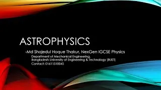 Astrophysics: Booklet Solution Part 1