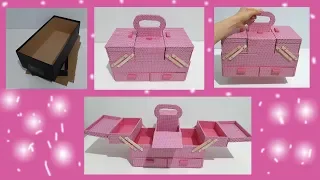 THE BEST DIY ORGANIZER BOX // BEST OUT OF WASTE SHOE BOX