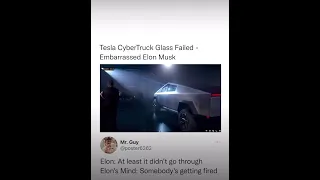 Tesla cyber truck glass breaks | Elon musk #elonmusk