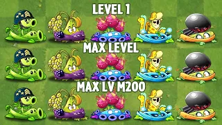 Best Pair Plants & Vine LEVEL 1 vs MAX LV vs M200 - Who Will Win? - Pvz 2 Plant vs Plant