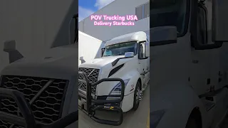 POV Trucking USA Delivery Starbucks #shorts