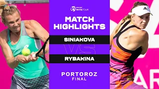 Katerina Siniakova vs. Elena Rybakina | 2022 Portoroz Final | WTA Match Highlights