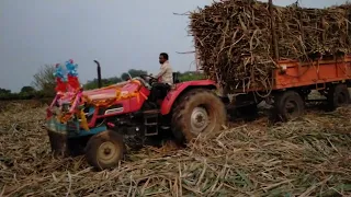 fully loaded sugarcane pulling arjun novo