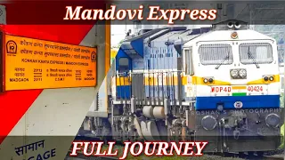 Mumbai to Goa : FULL JOURNEY : 10103 Mandovi Express CSMT - MAO : Konkan Railway #indianrailways