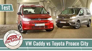 Volkswagen Caddy 2.0 TDI 90 kW vs Toyota ProAce City Verso 1.5 D-4D 96 kW: Porov. test 2021