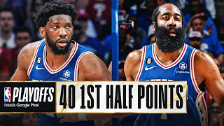 Joel Embiid (19 PTS) & James Harden (21 PTS) Score 40 Points In 1st Half Of Game 4!