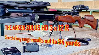 The Arken Zulus HD 3 x 12 Short to long range results out to 94 yards