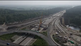 Oct 2023 - May 2024 - M25 Junction 10 Update - improvement diary by drone including M25 closures
