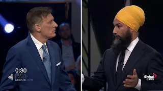 Leaders' Debate: Singh tells Bernier he shouldn't be welcomed on debate stage