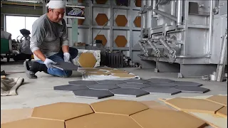 The process of mass producing tiles. A Japanese tiles manufacturer founded in 1911.