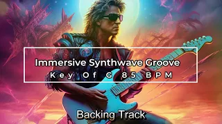 Immersive Synthwave Groove Guitar Backing Track Jam In G