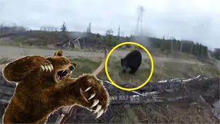 BEAR attack in forest shot on I phone memes