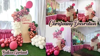 Christening Decoration Ideas for Baby Girls | Baptism Decoration | Arch Frame with Balloon Garland
