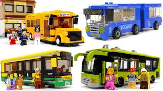 How to Build 4 LEGO city buses