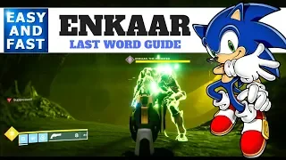 ENKAAR EASY GUIDE - The Draw Last Word Quest (FINAL EASY STEP) Destiny 2 Forsaken