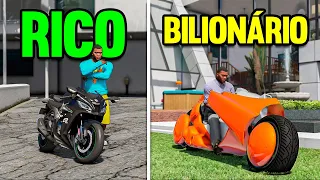 MOTO DE BILIONÁRIO VS MOTO DE RICO no GTA 5!!!