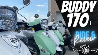 The best UNDER 200cc SCOOTER EVER MADE!  The Buddy 170i by the Genuine Scooter Company