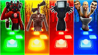 Tf2 Skibidi Toilet vs Siren Head Skibidi vs Titan Speakerman vs Bemax - Tiles Hop EDM Rush