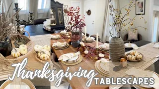 THANKSGIVING DECORATE WITH ME 2023/SIMPLE THANKSGIVING TABLESCAPE DECOR + DECORATING IDEAS