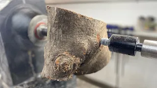 Watch this UGLY wood turn into something beautiful!