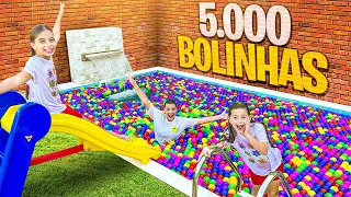 ENCHI NOSSA PISCINA COM MILHARES DE BOLINHAS ! ! ! 5000 BOLINHAS !