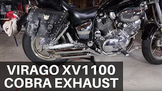 Yamaha XV1100 Virago Cobra Slash Cut Exhaust Installation