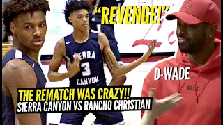 Celebrities Lined Up To Watch BRONNY James & Sierra Canyon REMATCH vs Rancho Christian! BJ Went OFF!