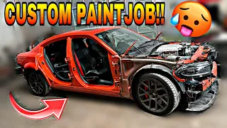 MY WIDEBODY HELLCAT IS COMPLETLY TORE APART.. CUSTOM PAINT JOB!!