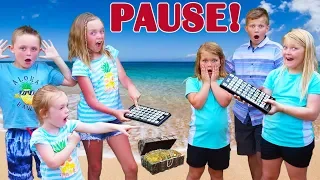 Pause Challenge! Kids Fun TV VS Shot of the Yeagers! Team Up Overseas in Hawaii!