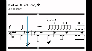 I Got You (I Feel Good) Rockschool Drums Grade 6