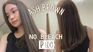 ASH HAIR COLOR | NO BLEACH | 100 PESOS ONLY!!! 😲