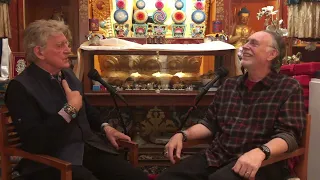 Krishna Das and Tenzin Robert Thurman at tibet house in New York City 2019