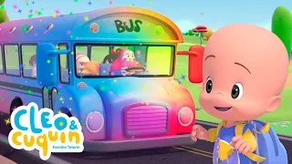 Las ruedas del bus de colores 🚌 de Cleo y Cuquín Canciones infantiles
