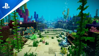 『Minecraft Dungeons: Hidden Depths (未知なる深海)』ローンチトレイラー