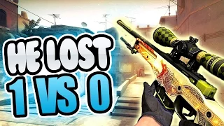 HE LOST 1 VS 0 (CS GO Funny Moments in Competitive)