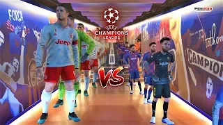 PES 2019 | Tiny MESSI vs Giant RONALDO | UEFA Champions League | Barcelona vs Juventus