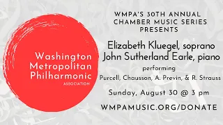 8/30/2020 Elizabeth Kluegel, soprano & John Sutherland Earle, piano