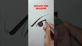 How To Draw Sasuke's Mangekyou Sharingan Easily!!! #shorts