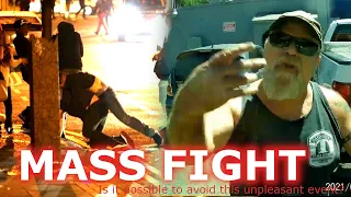 MASS STREET FIGHT (Drunks vs Bikers) begins when road rage goes wrong !!! & Epic bikers moments