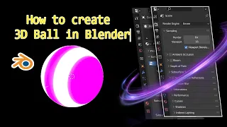 3D Glow Ball Dancing Ball Falling Ball in blender | 3D Ball design in Blender