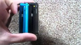 Nintendo 3DS Cosmo Black VS Aqua Blue Comparison