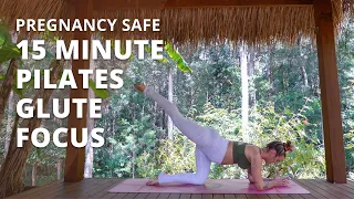 15 minute GLUTE focus PILATES class | (Pregnancy Safe)... Ashley Freeman