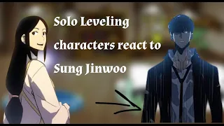Solo Leveling React To Sung Jinwoo (1/?) (⚠️PLS Read Desc)(My AU)